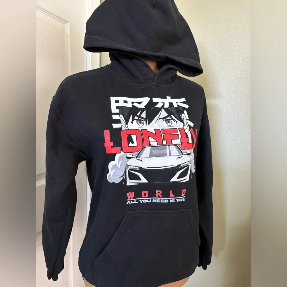 Popular Poison Anime Lonely World black and red hoodie size small Tokyo